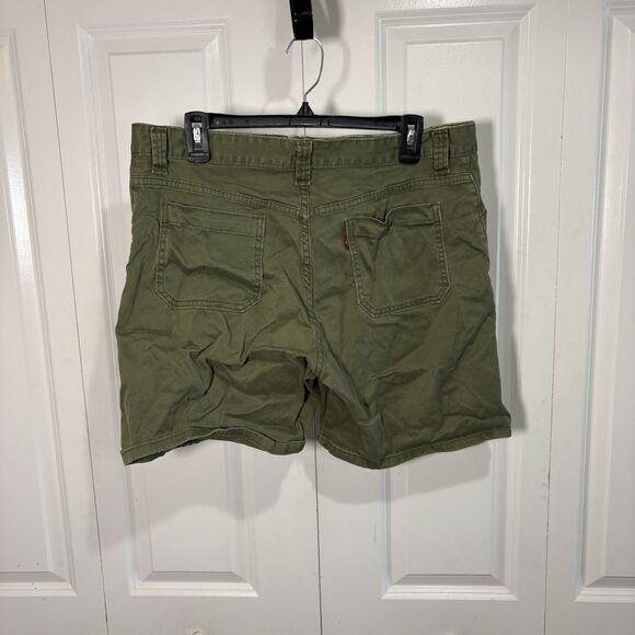 Levi’s 550 Shorts Womens 16 Relaxed Fit Green Utility Y2K Cargo Boho Core OG - Picture 2 of 7